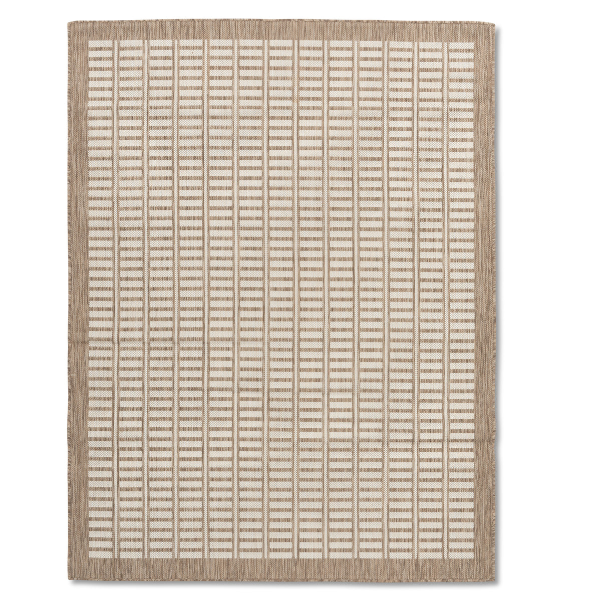 Floral Modern Brown and Cream Outdoor Rug