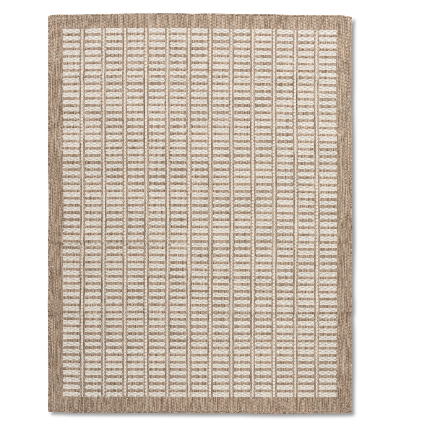 Floral Modern Brown and Cream Outdoor Rug