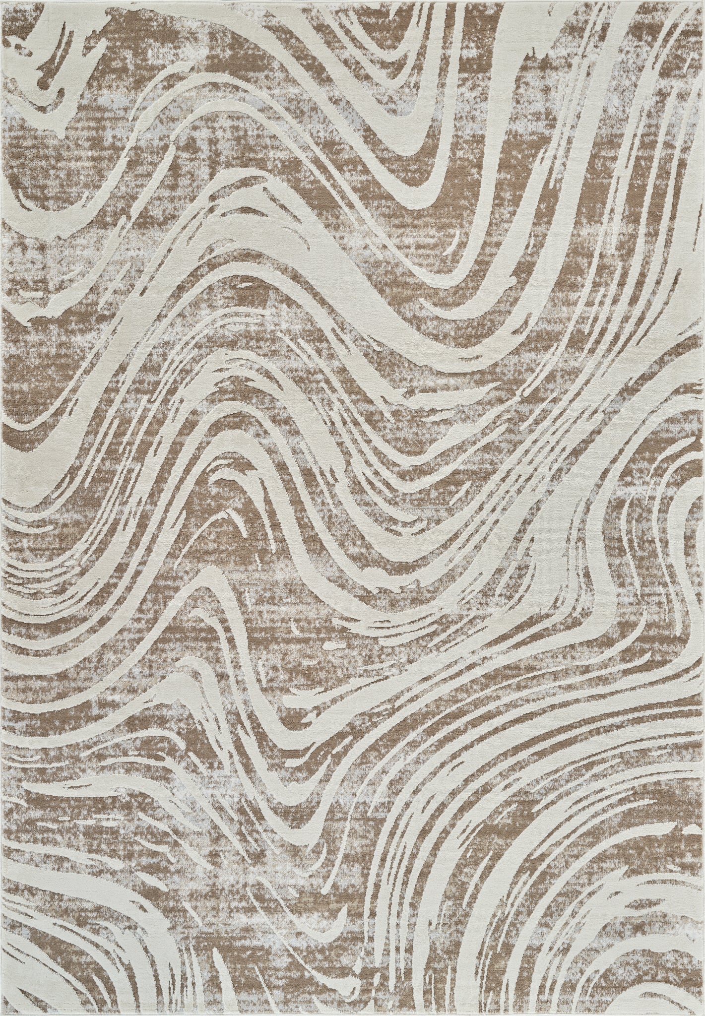 Nomad Abstract Coastal Beige Rug