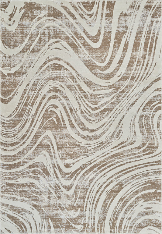 Nomad Abstract Coastal Beige Rug