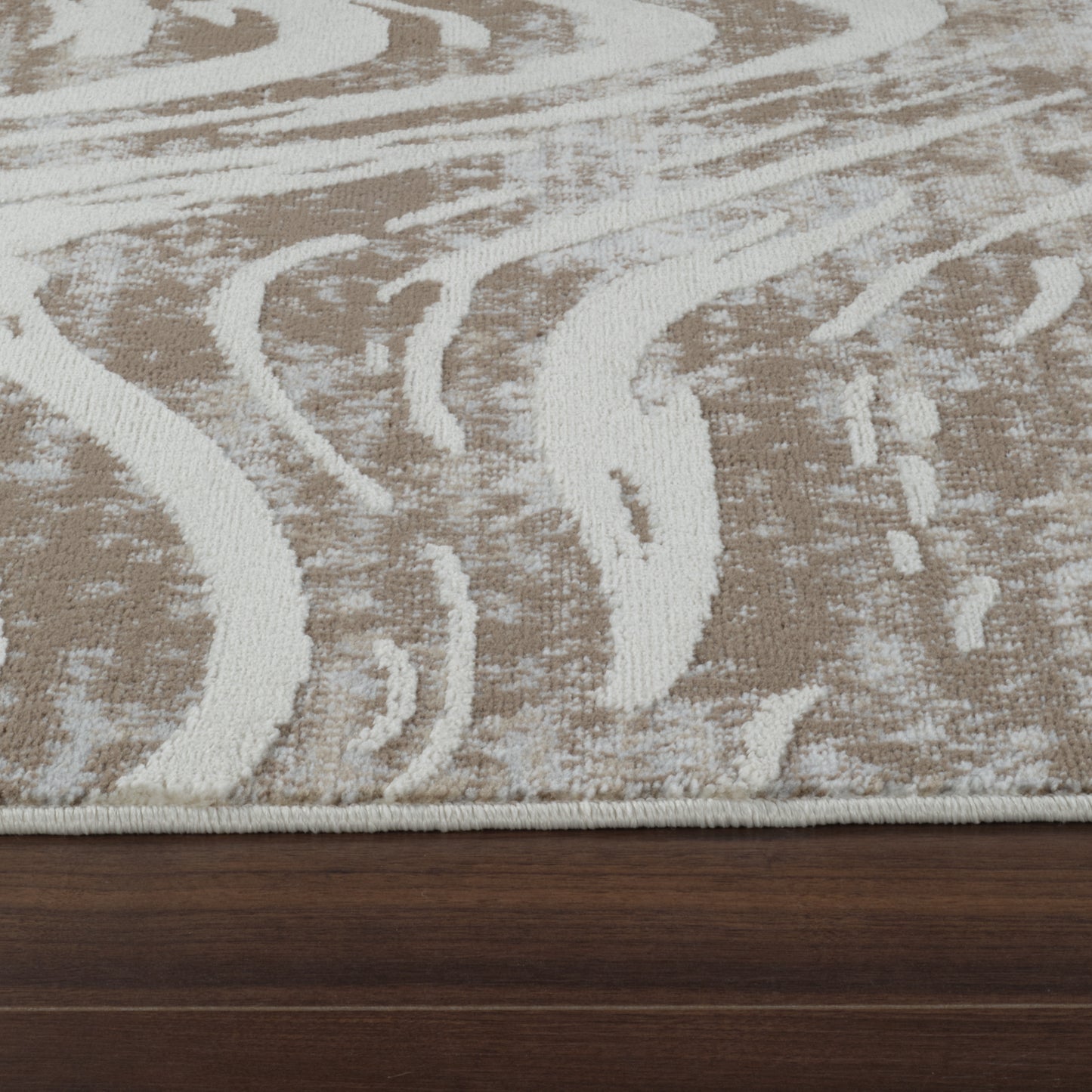 Nomad Abstract Coastal Beige Rug