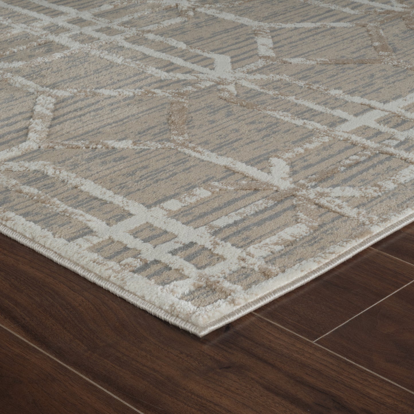 Nomad Abstract Modern Beige Rug