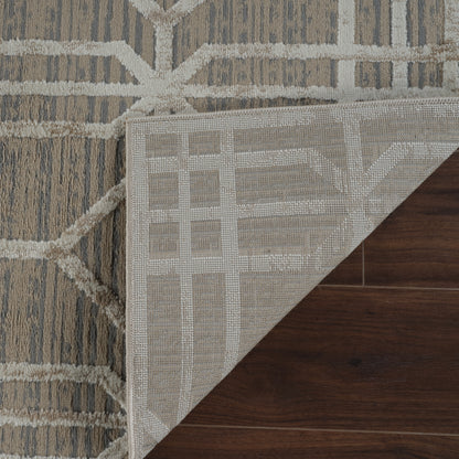 Nomad Abstract Modern Beige Rug