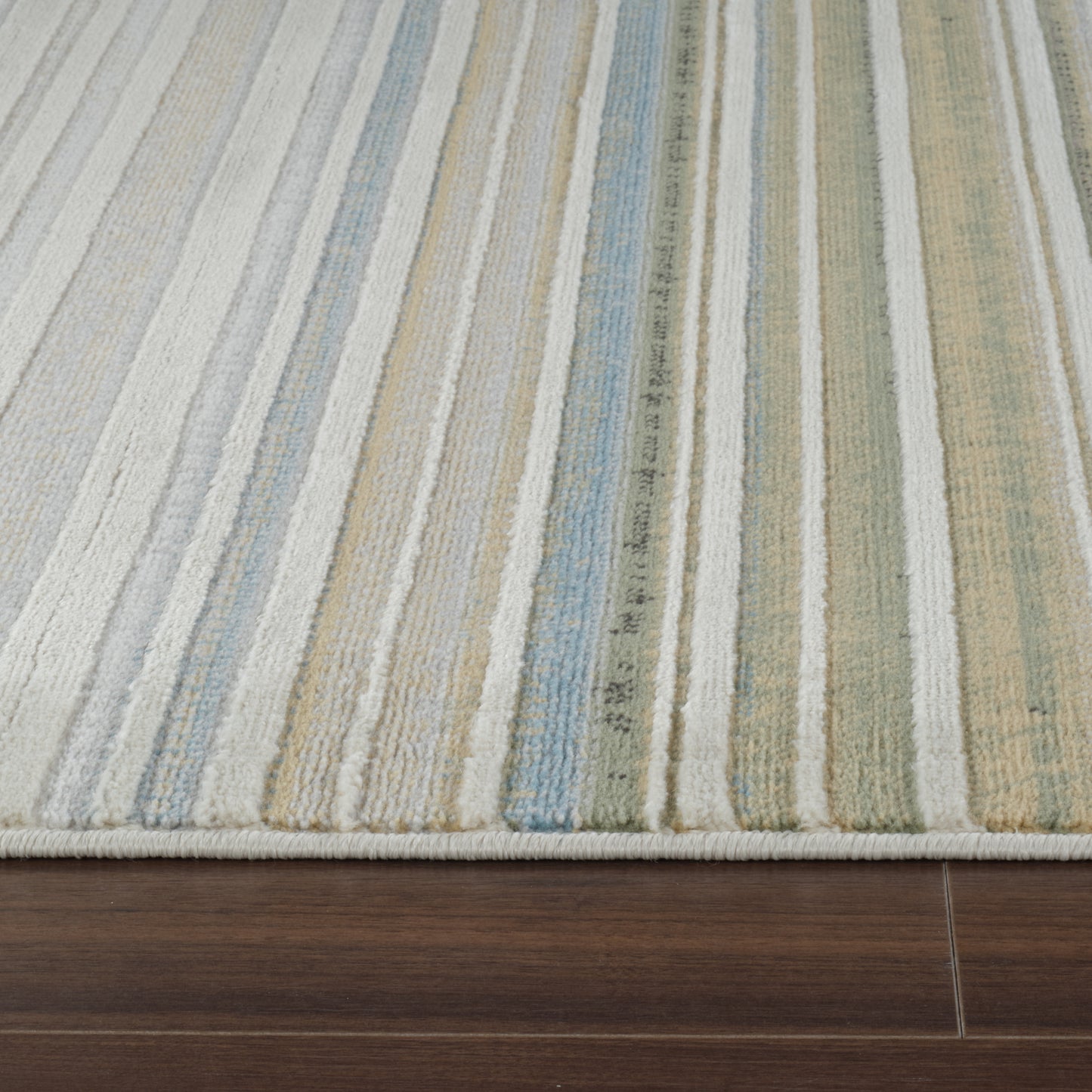 Nomad Striped Modern Beige Rug