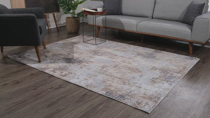 Vogue Abstract Contemporary Grey Rug