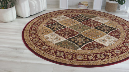 Majestic Moroccan Traditional Red Rug