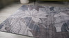 Natura Botanical Leaf Comtemporary Brown and Grey Indoor Rug