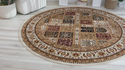 Majestic Moroccan Traditional Beige Rug