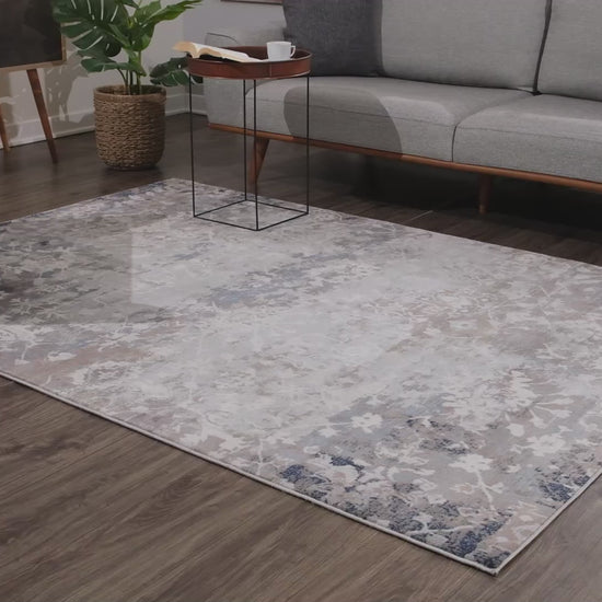 Sahir Oriental Contemporary Blue Indoor Rug-7