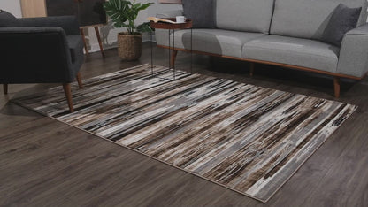 Montage Abstract Camo Brown Rug