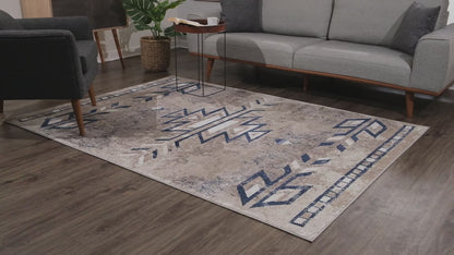 Havana Boho South-Western Blue Rug