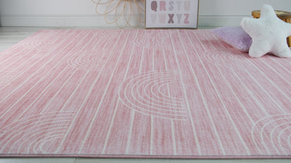 Soft Steps Playtime Rainbow Playmat Pink Soft Rug