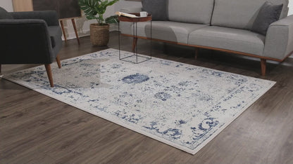 Havana Transitional Contemporary Blue Rug