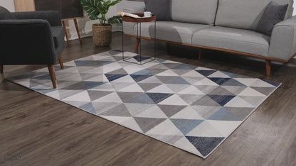 Havana Geometric Coastal Blue Rug