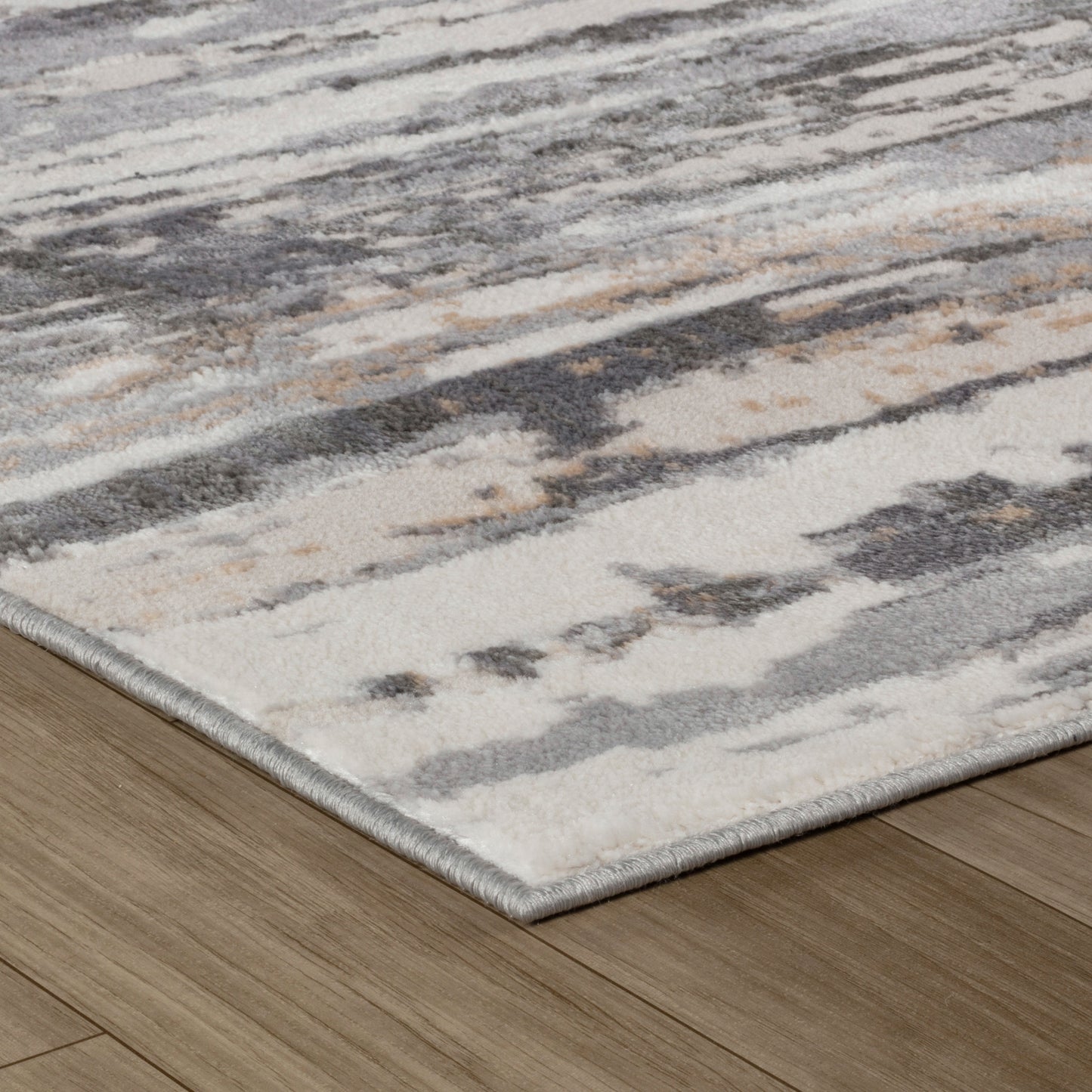 Atlas Lines Abstract Beige Rug