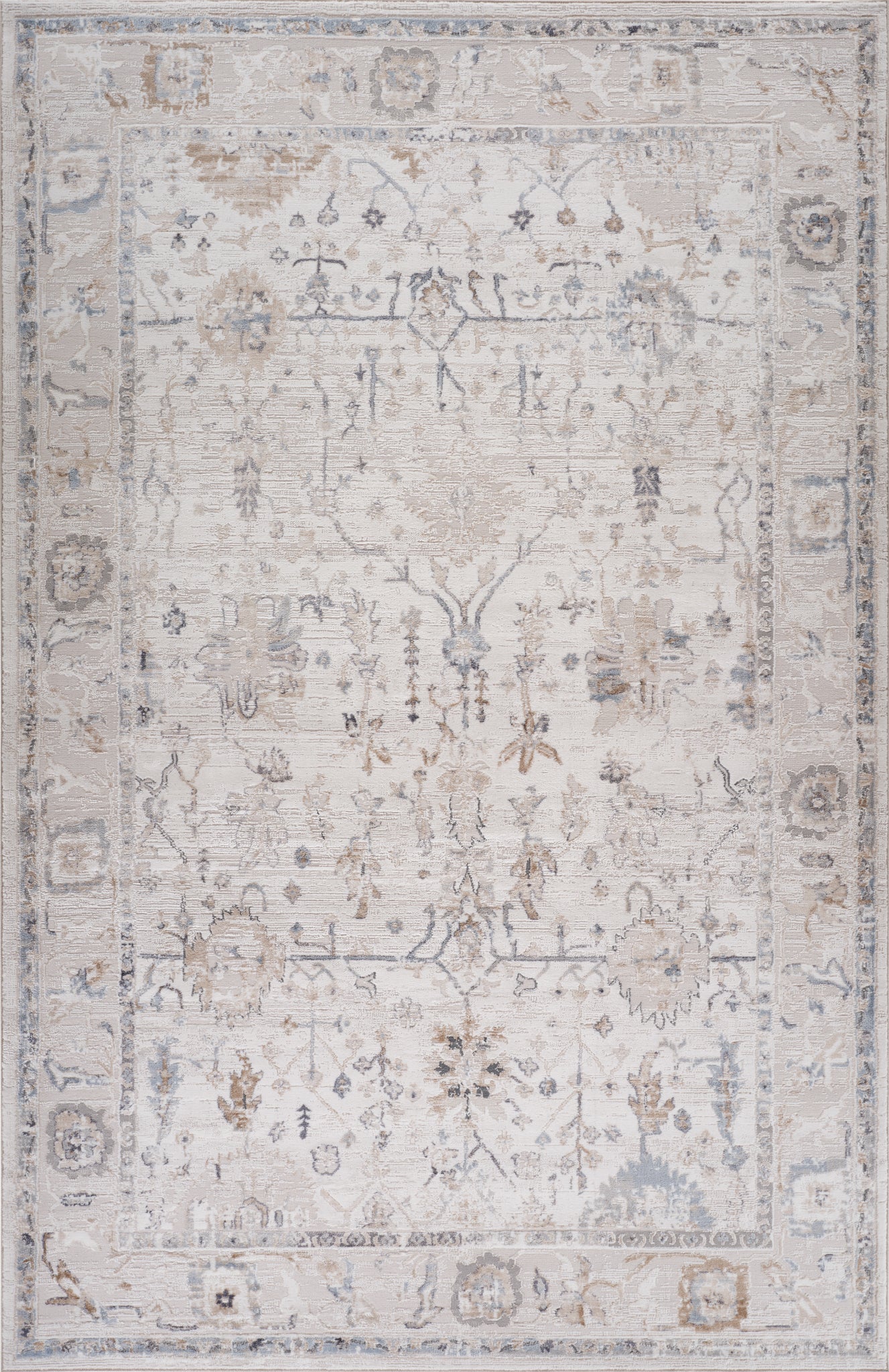 Atlas Scandinavian Distressed Beige Rug