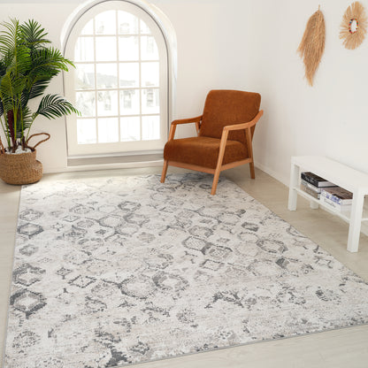 Atlas Fractal Modern Beige Rug