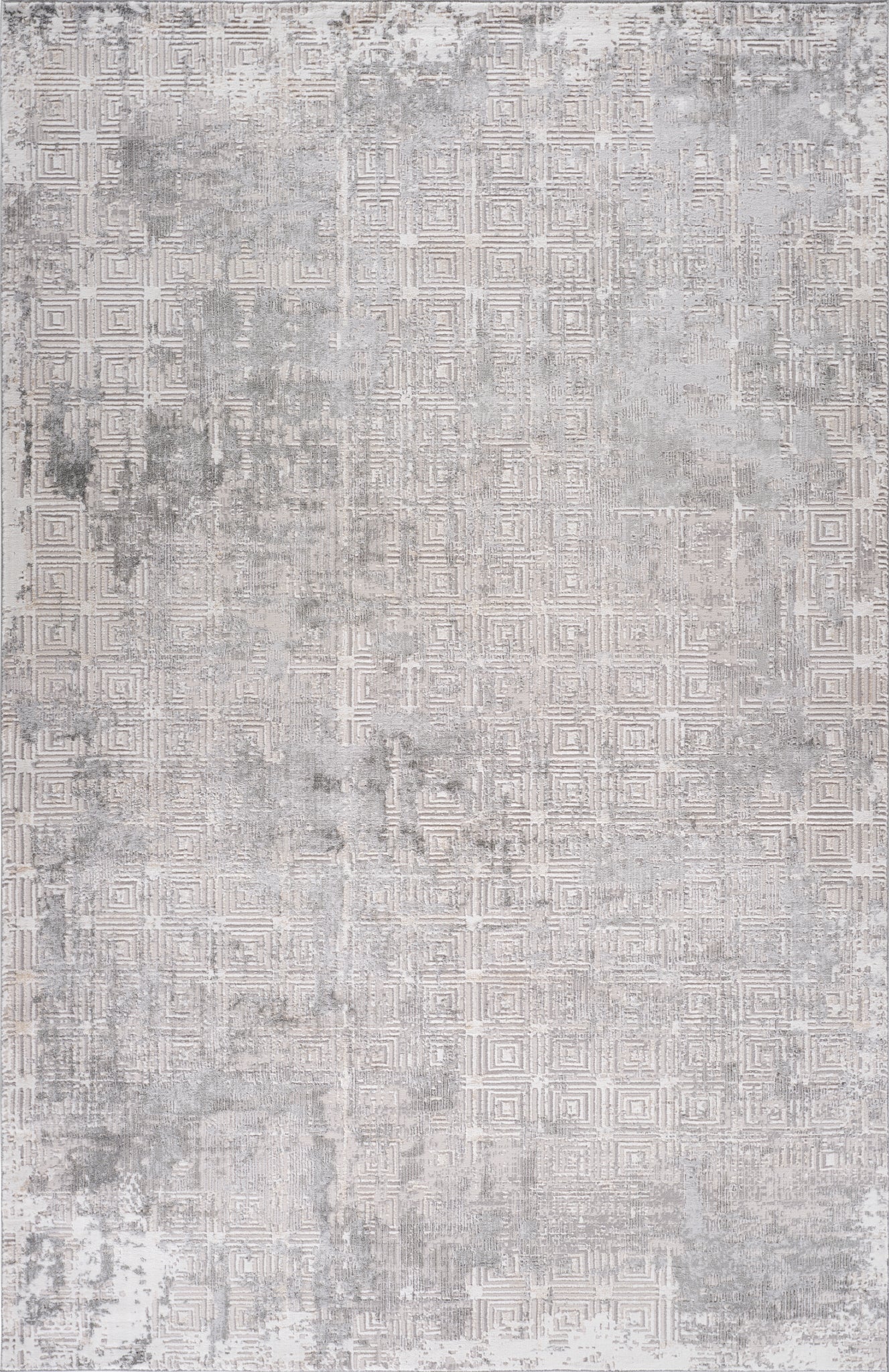 Atlas Scandinavian Distressed Grey Rug