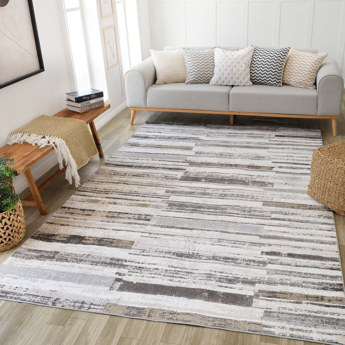 Cadence Abstract Modern Beige Rug