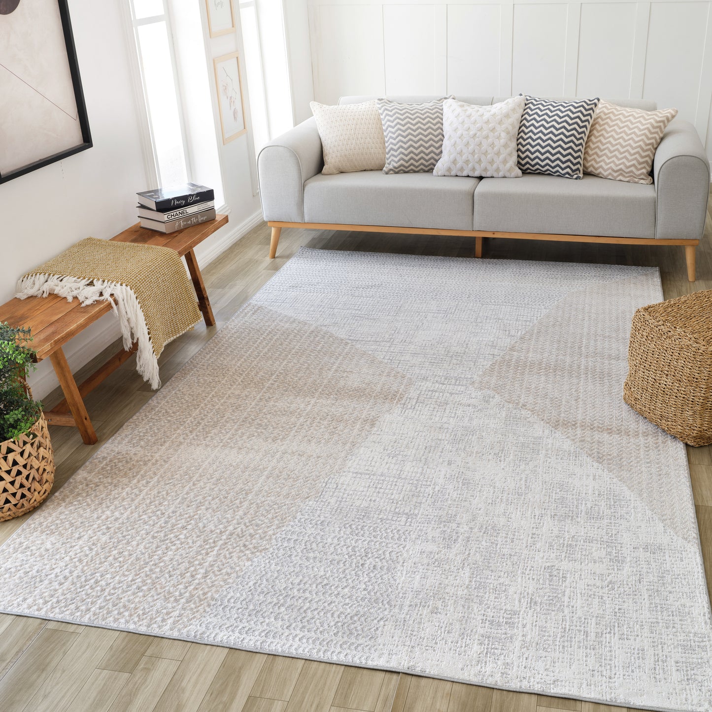 Cadence Abstract Modern Beige Rug