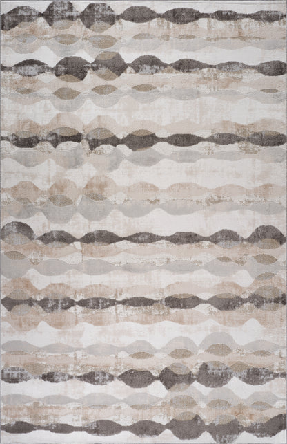 Cadence Abstract Modern Brown Rug