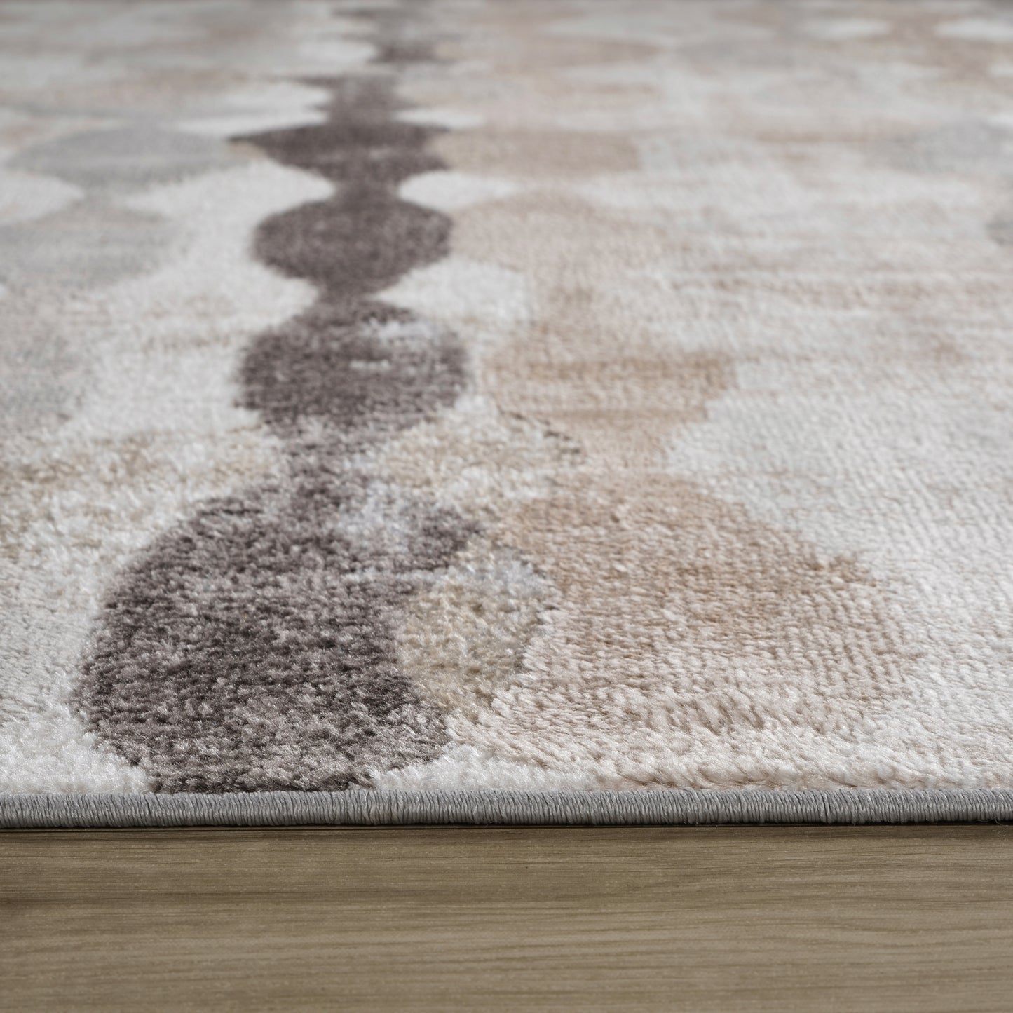 Cadence Abstract Modern Brown Rug