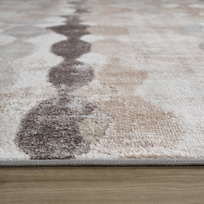 Cadence Abstract Modern Brown Rug