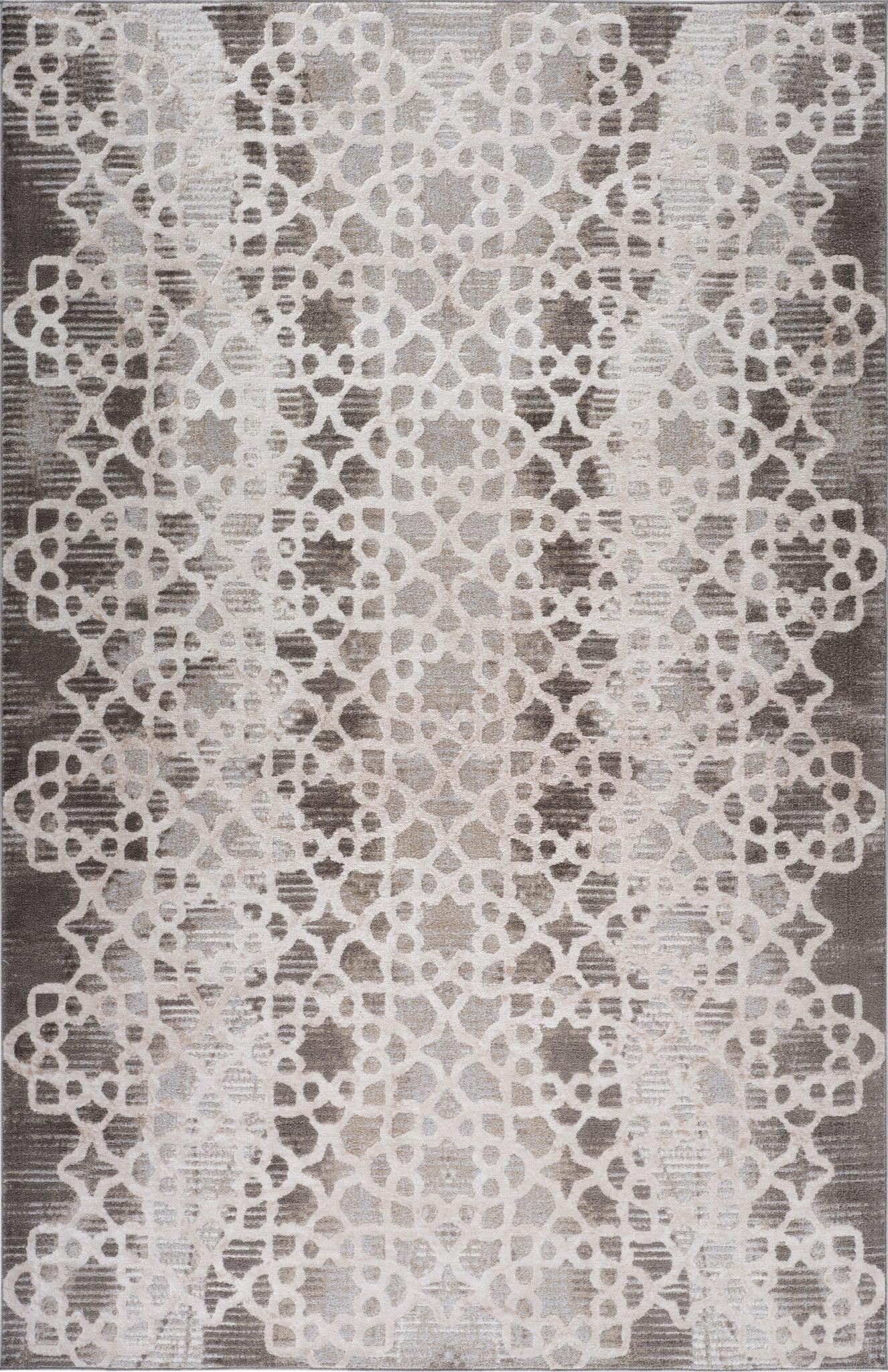 Cadence Abstract Modern Brown Rug