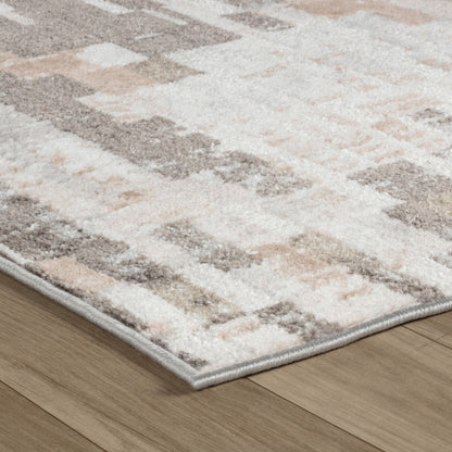 Cadence Abstract Modern Cream Rug