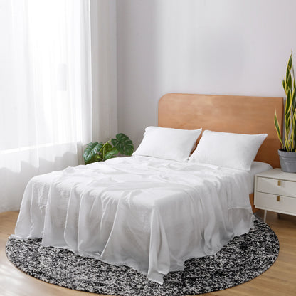 Rug Branch French Linen White Sheet Set