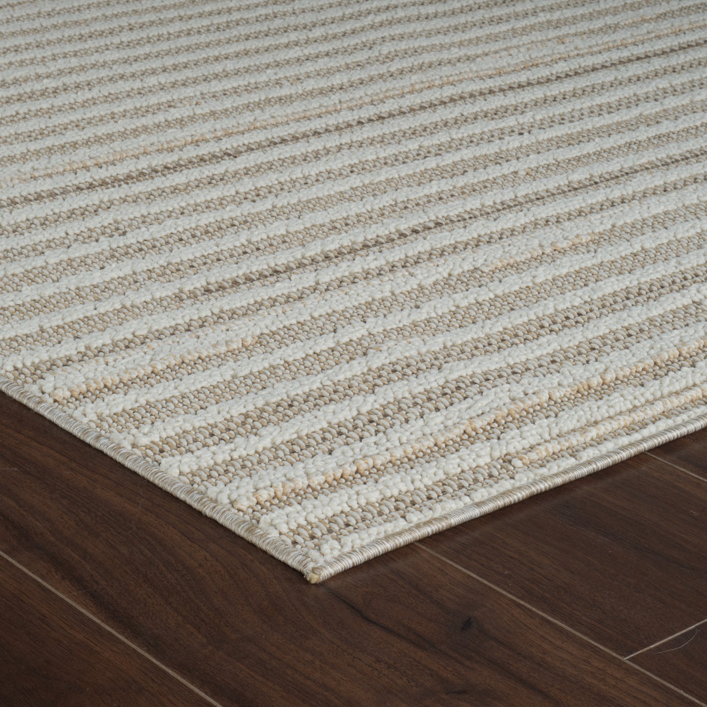 Hogar Striped Modern Brown Rug