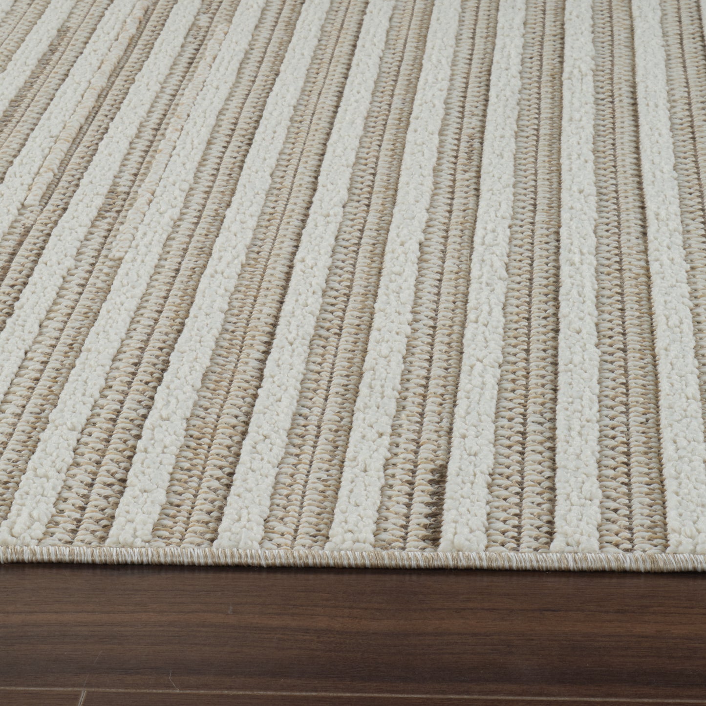 Hogar Striped Modern Brown Rug