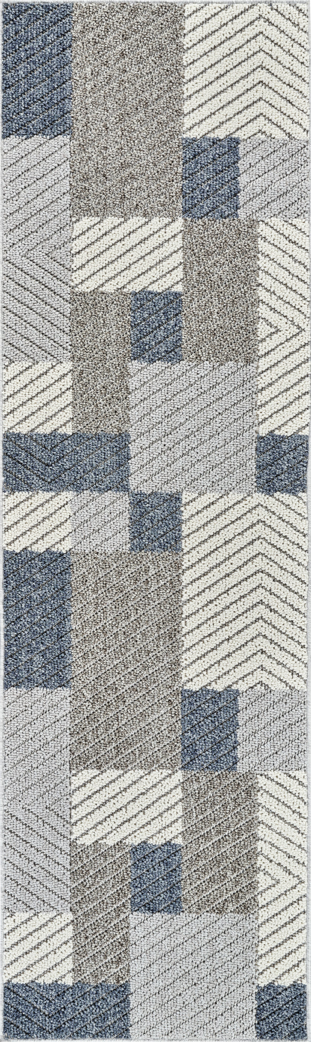 Hogar Abstract Geometric Grey Rug