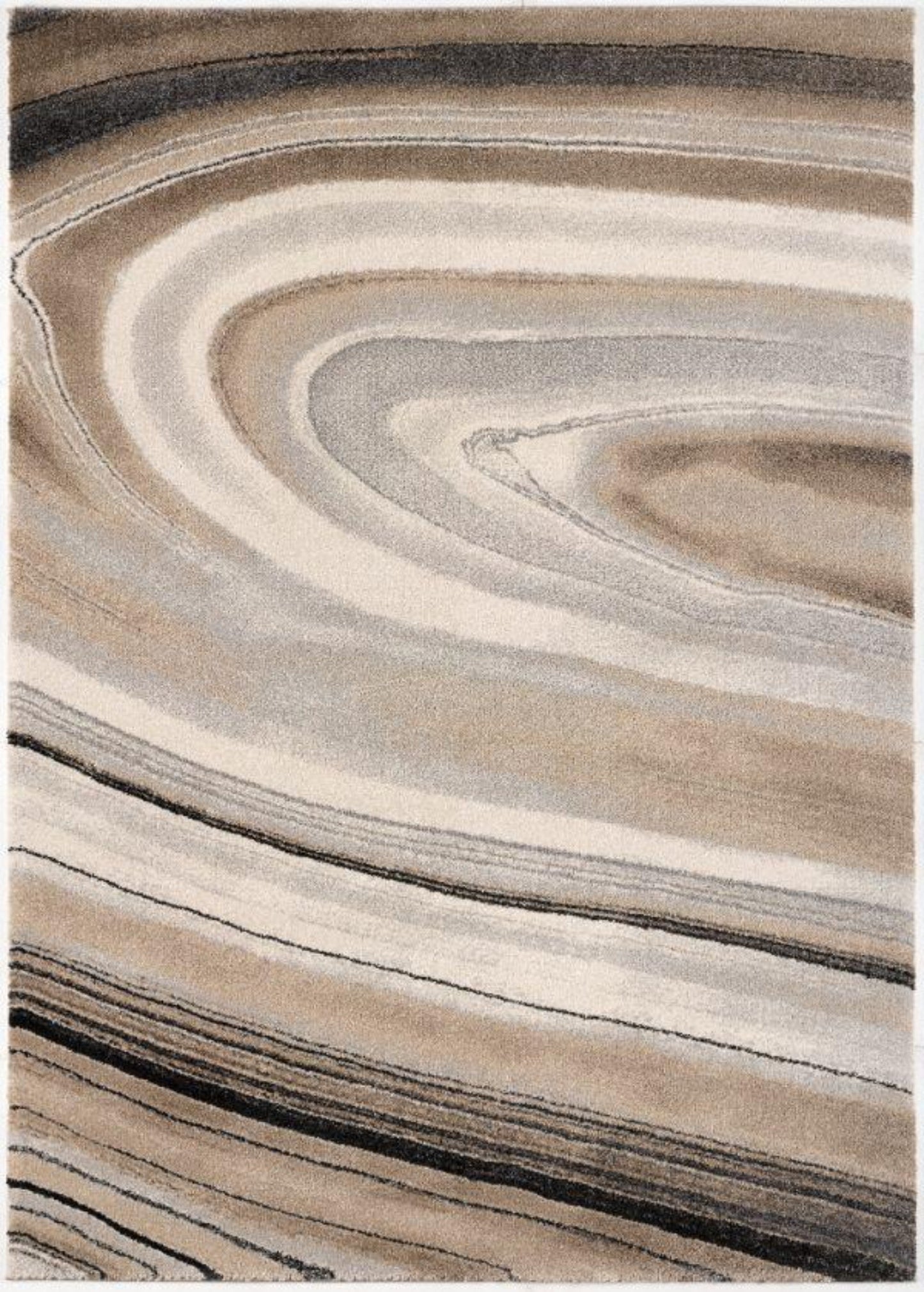 Darius Abstract Contemporary Cream and Beige Indoor Rug