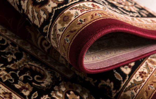 Fayez Persian Medallion Traditional Red and Black Indoor Rug