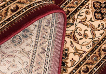 Rimal Persian Medallion Traditional Red and Beige Indoor Rug