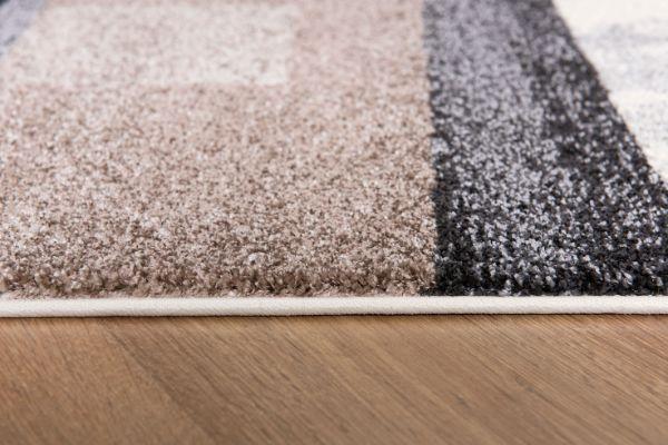 Nova Collection Modern Geometric Area Rug and Runner - Brown