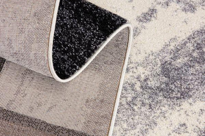 Nova Collection Modern Geometric Area Rug and Runner - Brown