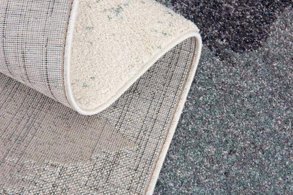 Nova Collection Modern Abstract Area Rug and Runner - White Blue