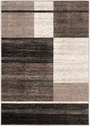 Tapis marron contemporain moderne du milieu du siècle Nova