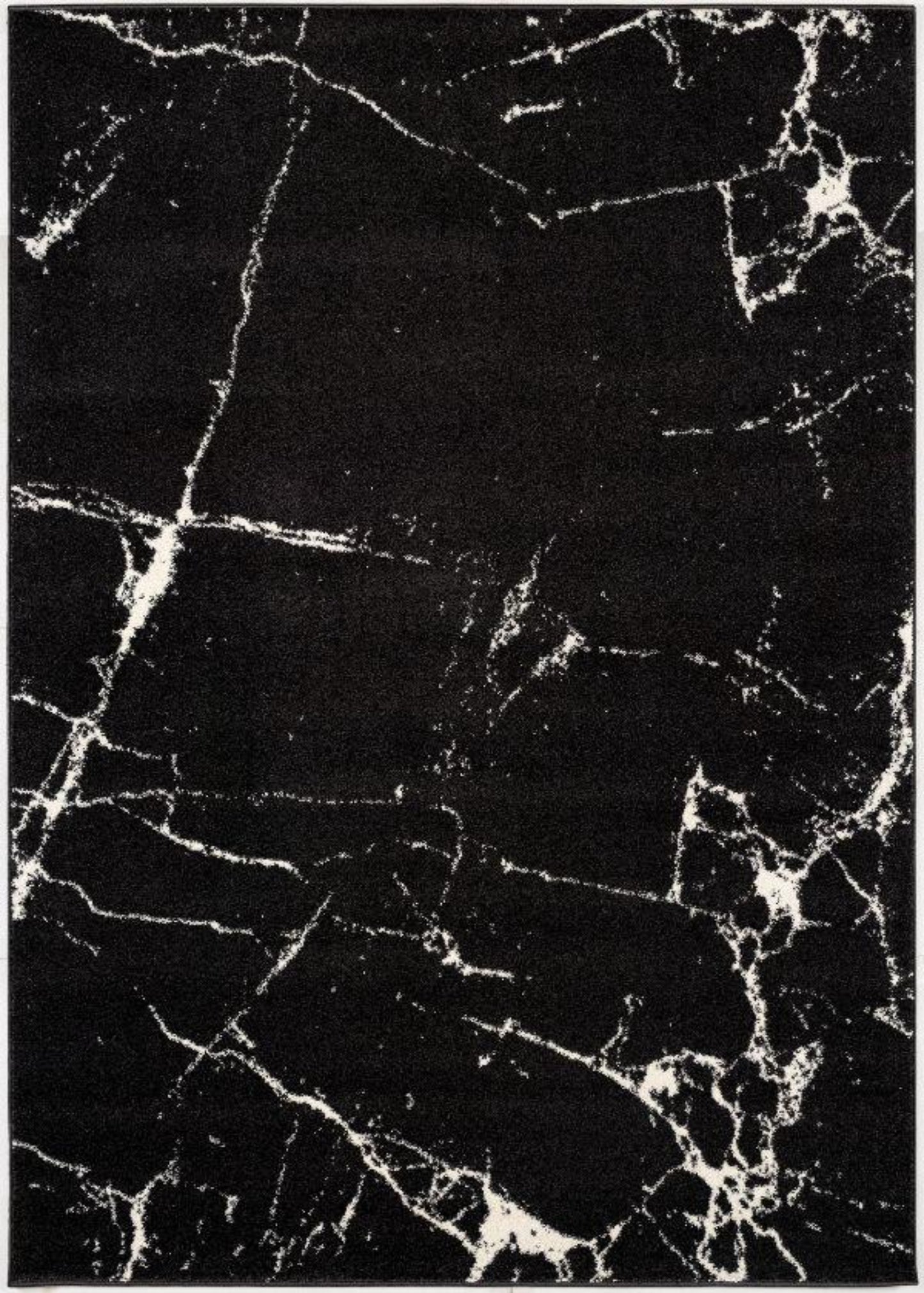 Siah Marble Contemporary Black and White Indoor Rug-1