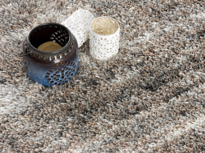 Soren Tonal Stripe Contemporary Beige and Brown Indoor Rug