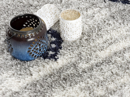 Azel Moroccan Contemporary Grey and Blue Indoor Rug-7