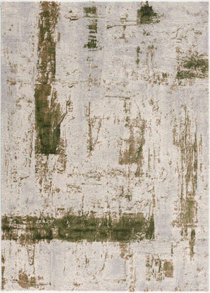 Tapis vert contemporain abstrait Vogue