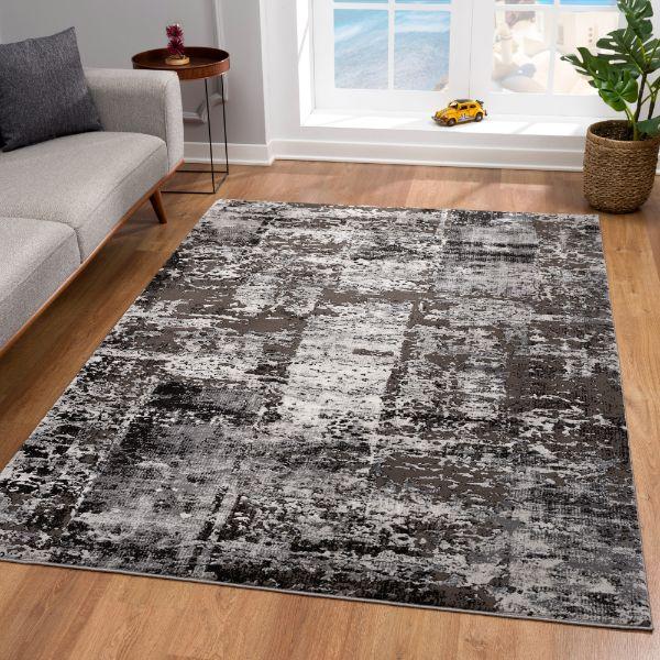 Tapis gris contemporain scandinave Vogue