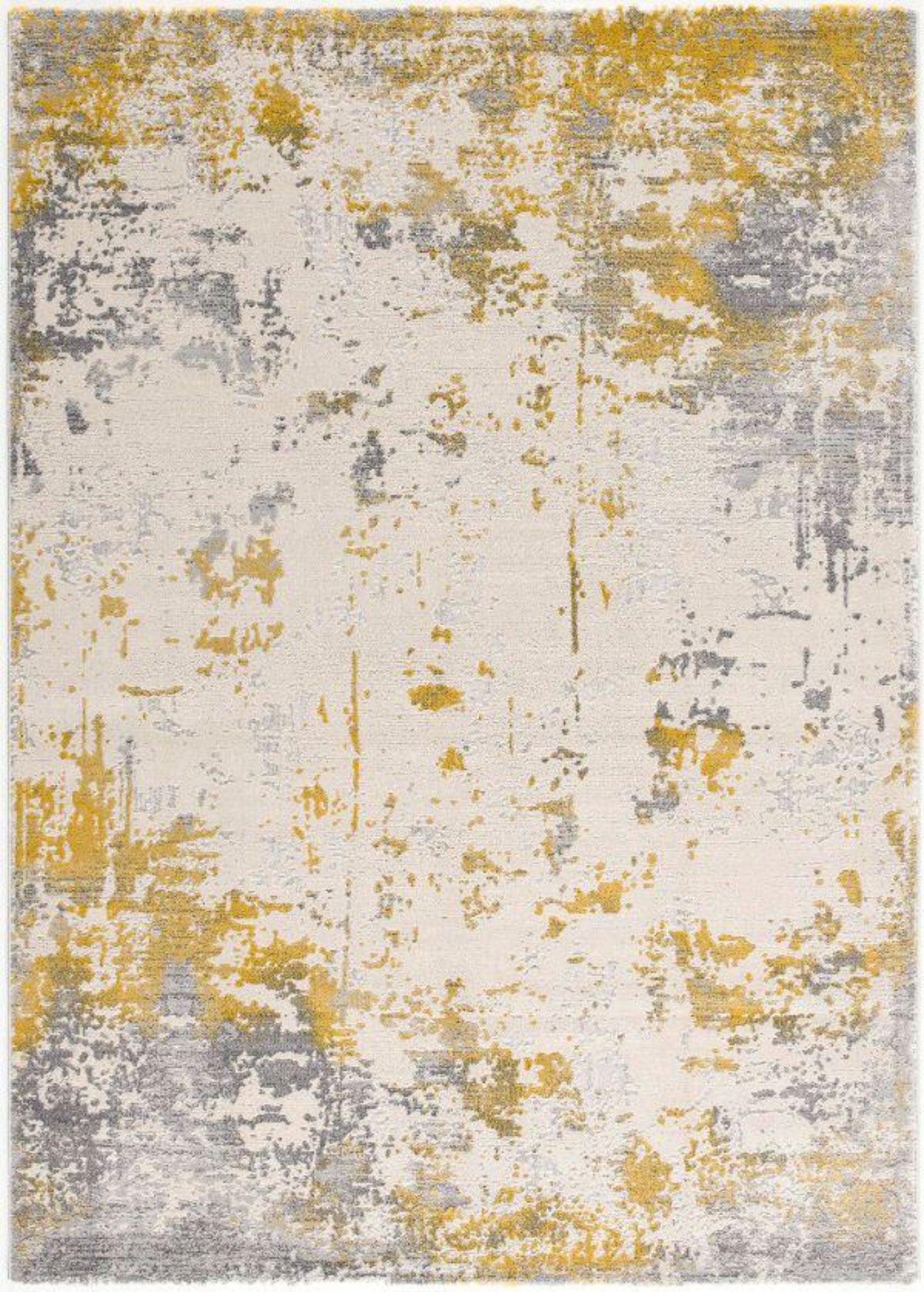Solenne Abstract Contemporary Gold Indoor Rug