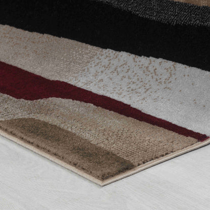Zaman Abstract Contemporary Brown Indoor Rug-8