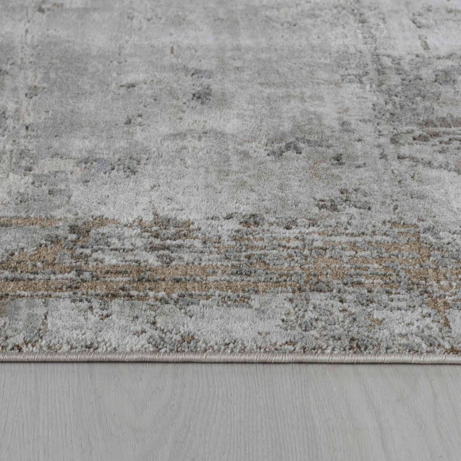 Verona Abstract Distressed Contemporary Beige and Brown Indoor Rug-8