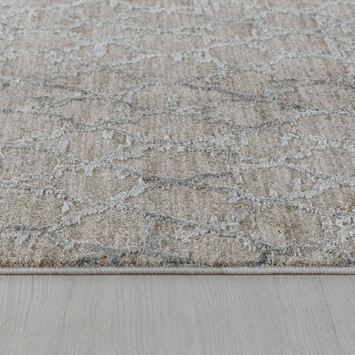 Aeris Geometric Contemporary Beige and Brown Indoor Rug
