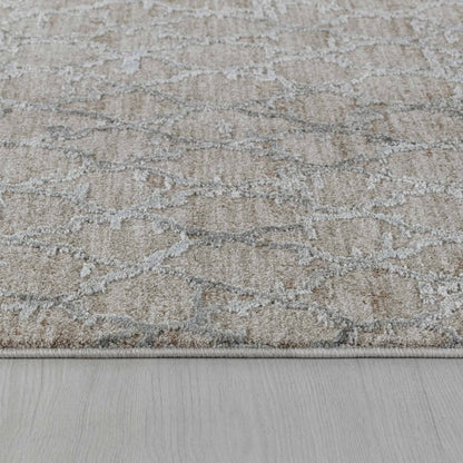 Aeris Geometric Contemporary Beige and Brown Indoor Rug